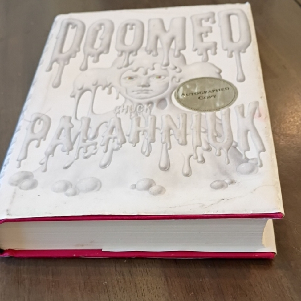 Doomed Hardcover Journal - White Cover with Pink Edges